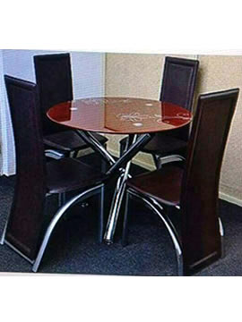 4 Sitter Round glass Dining Table
